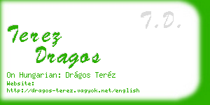 terez dragos business card
