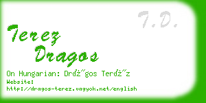 terez dragos business card